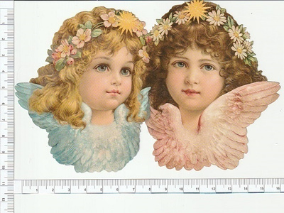 * EF - BK 5172, enkelitytöt , 16,5x11,5 cm, UUSI *