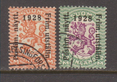 v,1928 Näyttely leimattuna