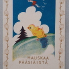 Vanha kulkema pääsiäiskortti, nro 4/10, tipu ja pieni noita - pikkukuva 2