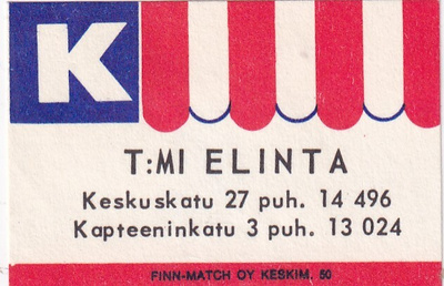 T:mi Elinta, Keskuskatu 27  . s55