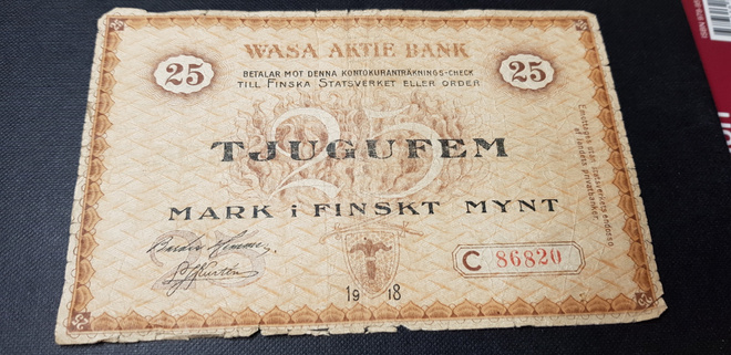 25 mk 1918  waasan pankki  kl 4