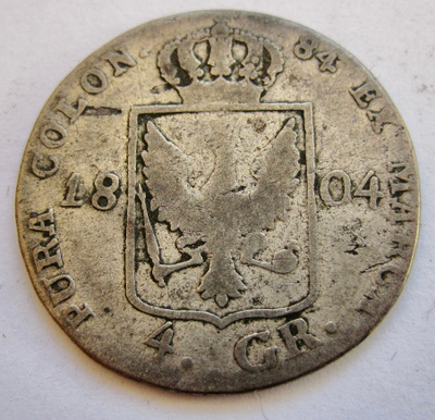 Saksa Preussi 4 gr 1804 Hopeaa