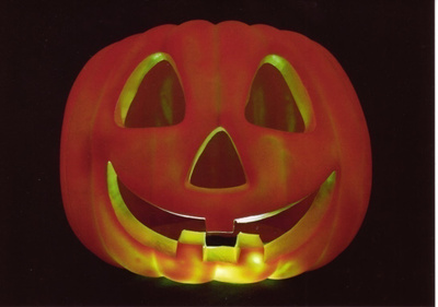 Halloween kurpitsa hymyilee