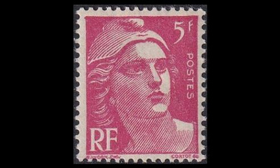 Ranska 798 ** Marianne 5 Fr karmiininrosa (1947)
