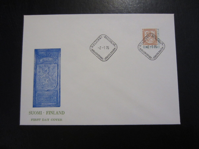 FDC 1976 M75 0,80 mk punaisenruskea/vihreä