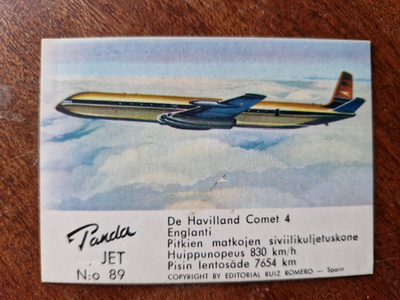 Panda Jet N:o 89 De Havilland Comet 4.