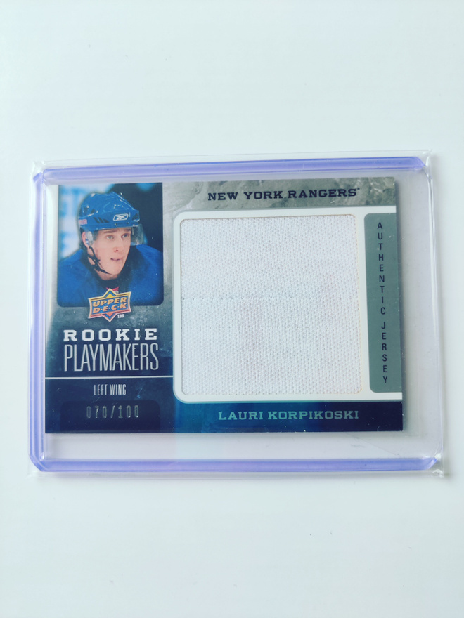 Lauri Korpikoski 08-09 UD Rookie Playmakers Jersey /100
