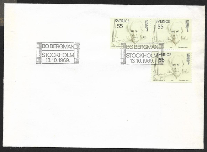 Ruotsi - Bo Bergman FDC 1969 (Fac. 673)