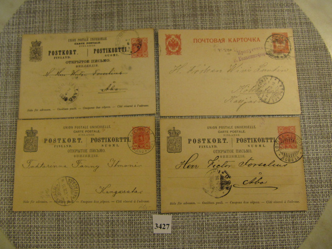 Ehiökortteja 4 kpl. 1890-1915