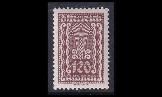 Itävalta 379 ** Käyttösarja maatalous 120 Kr (1922)