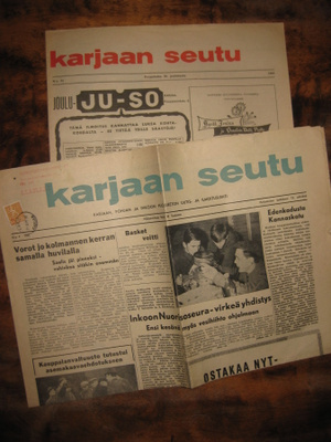 Sanomalehti  Karjaan seutu  2 kpl