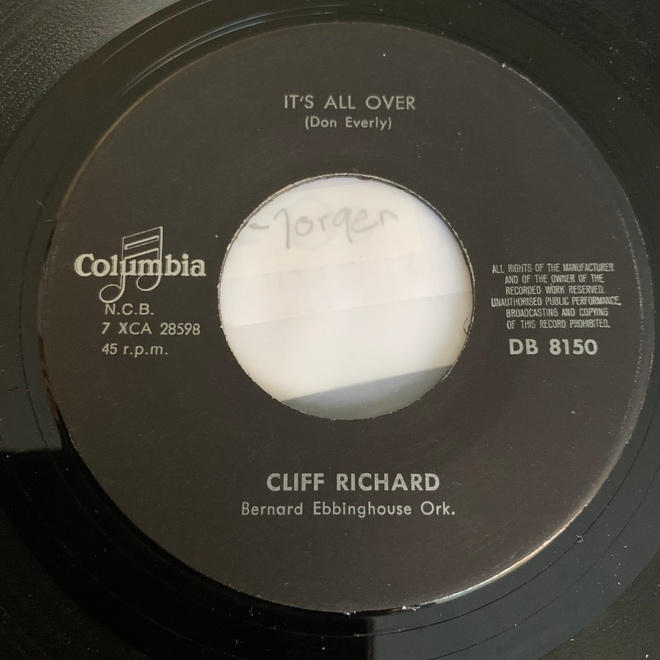 CLIFF RICHARD: It’ s All Over * Why Wasnt I Born… *SWE 1967