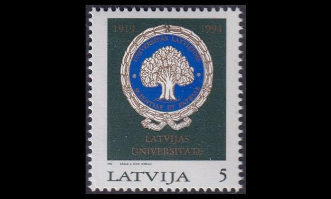 Latvia 375 ** Yliopisto 75v (1994)