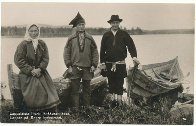 INARIN KIRKKORANTA, LAPPALAISIA - vanha kortti