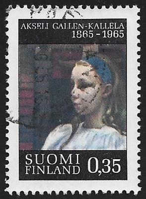 1965 Akseli Gallen-Kallela 0,35 mk leimattu LaPe 598