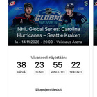 3kpl lippuja NHL Global Series otteluun - pikkukuva 3