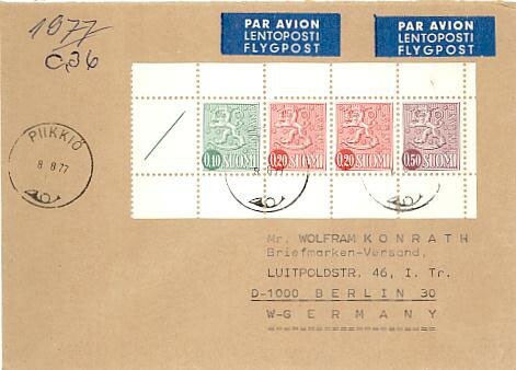 1975 AV 5 lehti lentokirjeellä Saksaan