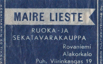 Rovaniemi, Maire Lieste  b513