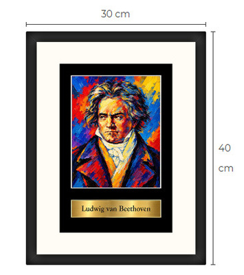 Uusi Ludwig van Beethoven art print kehystetty 30 cm x 40 cm