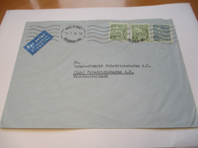 1958 Hki lentopostikuori Saksaan