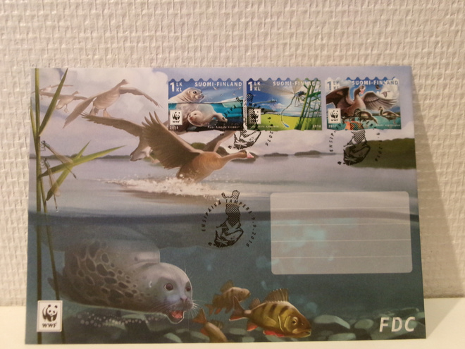 FDC- ensipäiväkuori - Uhanalaiset eläimet - 2016