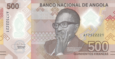 Angola 500 Kwanzas 2020 P New #14