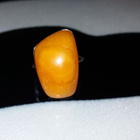 Vintage desing Venäläinen Hopea Meripihka sormus Amber 875 I - pikkukuva 1
