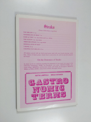 Riitta Lampola : Gastronomic terms = Ravintolasanasto eng...