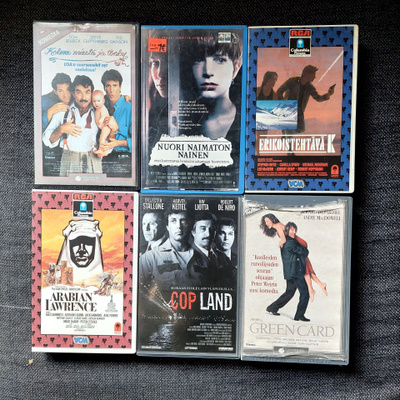 6 kpl Fix VHS kasetteja