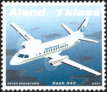 Åland 2007  Postilento Saab 340  1. lk  ** LaPe 277