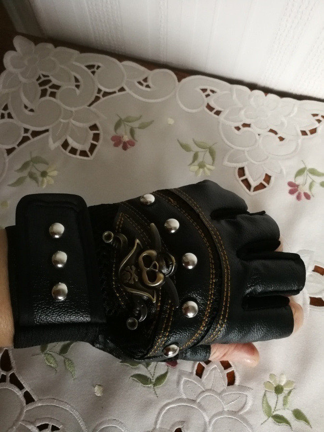 Moottripyörä, motocross puolihanskat skull
