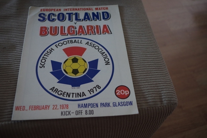 Käsiohjelma Skotlanti-Bulgaria 22.2.1978