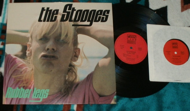 THE STOOGES ~ Rubber Legs ~ LP + 7" single