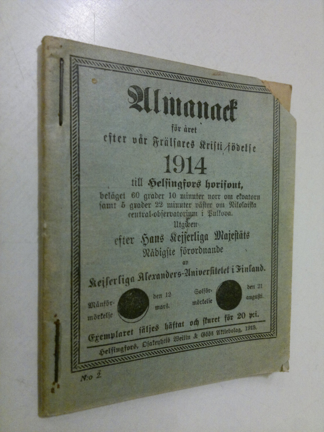 Almanack för året efter Frälfares Kristi födelse 1914