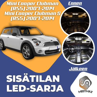 Mini Clubman (R55) Sisätilan LED-sarja 17-osainen