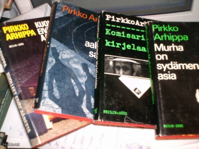 4 kpl Pirkko Arhippa -dekkareita 1968-1970 (Sis.pk:t)