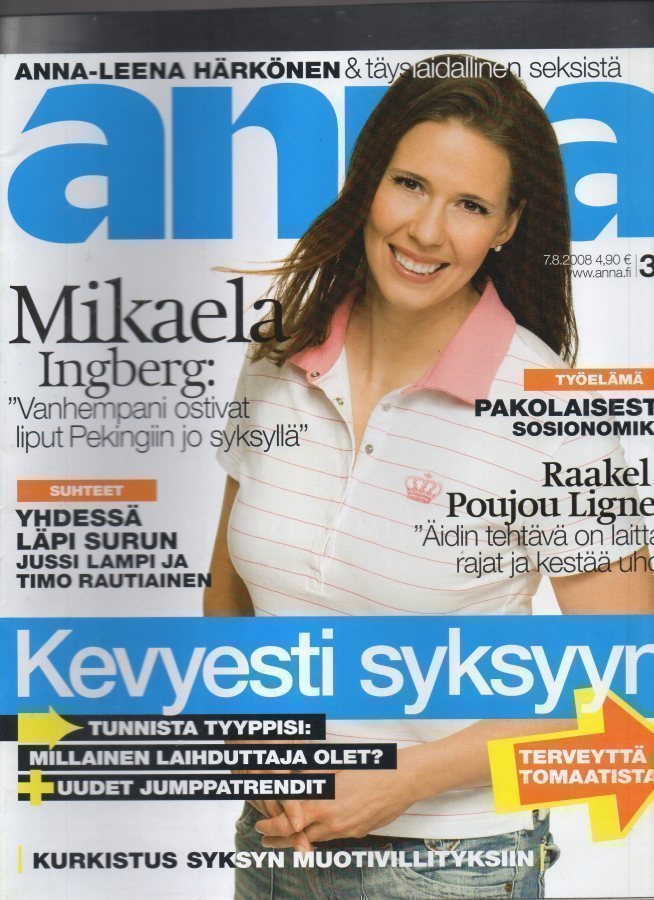 Anna n:o 32 2008 Mikaela Ingberg. Raakel & Poujou.