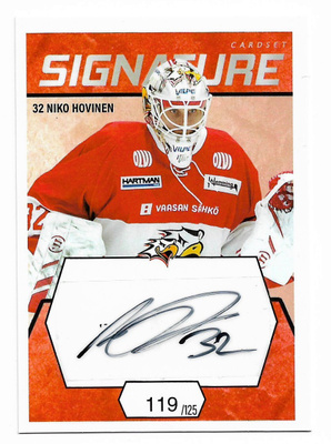 2021-22 Cardset Signature Niko Hovinen