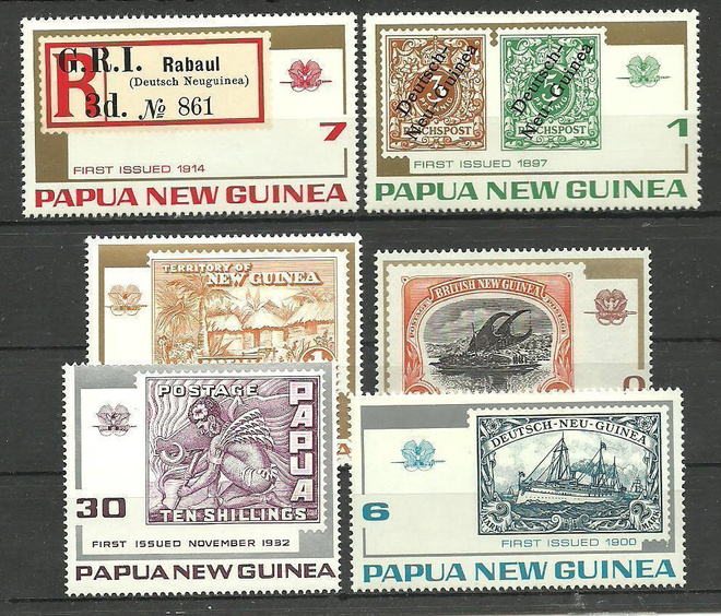 PAPUA-UUSI-GUINEA Filatelia postimerkkiaiheinen sarja **