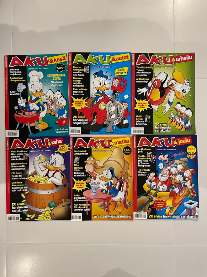 Aku Ankka keräilylehti x 6