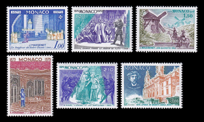 Monaco 1364-9 ** Salle Garnier -oopperatalo 100v (1979)