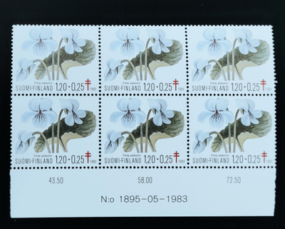 1983 Tuberkuloosi 1,20mk+0,25mk numerokuusilo **