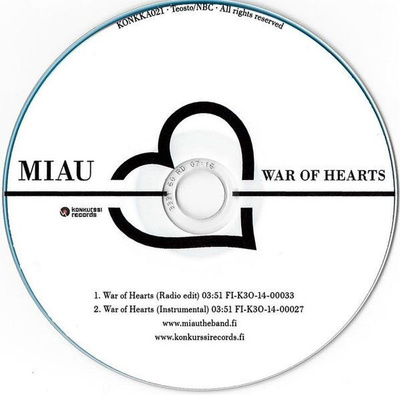 Miau • War Of Hearts CDr-Single