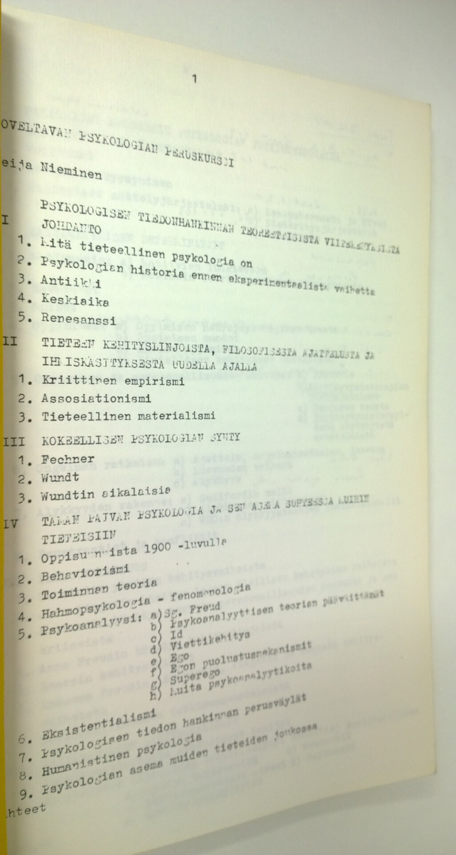 Seija Nieminen : Soveltava psykologian peruskurssi