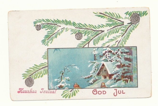 Vanha nätti JOULUKORTTI