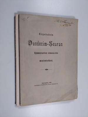 Kirjoituksia Duodecim-seuran kymmenvuotisen olemassa-olon...