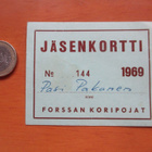 1969 Forssa Koripojat jäsenkortti - pikkukuva 1