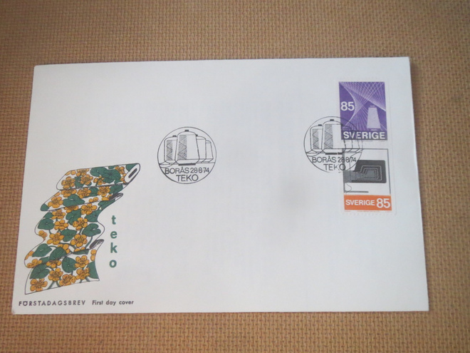 FDC Ruotsi 1974:  tekstiili- ja vaateteollisuus