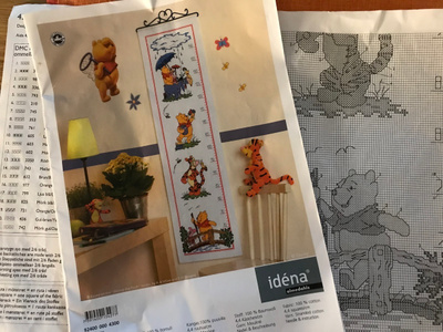 Ristipistomalli Nalle Puh pituusmitta tai neljä taulua