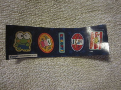 Sanrio Keroppi pieni tarra-arkki 5 tarraa